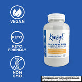 Konsyl Daily Psyllium Fiber Capsules Contains 1500mg Psyllium Husk Powder per Serving - Non-GMO, Vegan, Keto - Supports Digestive Health+ 500 Count