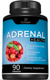 Premium Adrenal Support Supplement - Adrenal Formula for Energy, Adrenal Health & Mood – Adrenal Complex Includes Ashwagandha, L-Tyrosine, Holy Basil & Acerola –90 Capsules