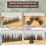 Bird Spikes 4 Inch High，Pigeon Outdoor Deterrent Spikes, Used to Keep Cats Small to Medium Sized Birds Away.Bird Plastic Fence Spikes for Railing and Roof.Away Covers 10.7 Feet(325cm), Brown