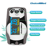 CHOICEMMED OLED Panda Pediatric Pulse Oximeter Fingertip – SP02 Pulse Oximeter for Kids – Children Pulse Oximeter with Color OLED Screen - Child O2 Saturation Monitor with Batteries (Not for Infant or Newborn)