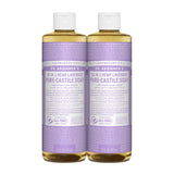 Dr. Bronner's - Pure-Castile Liquid Soap (Lavender, 16 ounce, 2-Pack) - Made with Organic Oils