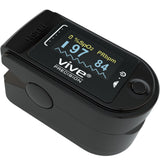 Vive Precision Pulse Oximeter - Oxygen Monitor Fingertip, Heart Rate Medical Grade Sensor LED Display - Accurate Finger Meter For Saturation SpO2, Lanyard & Batteries Included - FSA/HSA Approved