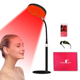 Akarishin Red Light Therapy Lamp for Face- Facial and Body Treatment with Adjustable Height Stand, 120 LEDs, 660nm, 850nm, 940nm - Alleviate Muscle Soreness, Skin Vitalit
