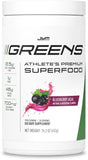 JYM Greens Super Food Powder for Performance, Blueberry Acai, Spirulina, Mushrooms, Vitamins, BroccoPhane & Broccoli, Men & Women, 30 Servings