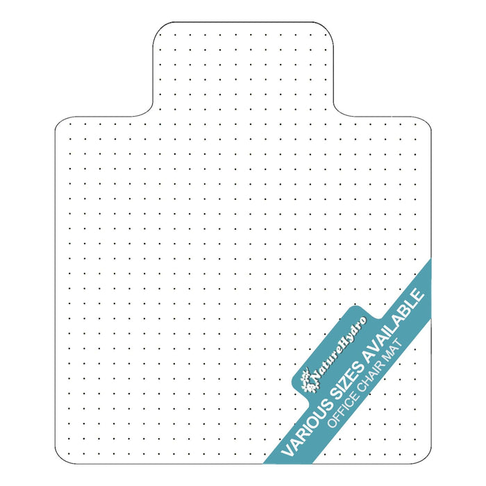 Naturehydro Chair Mat for Low Pile Carpeted Floors - 53" x 45" x 0.09" Clear Plastic Chair Mat Under Desk, Easy Glide Rolling Floor Protector, BPA and Phthalates Free (with Lip)