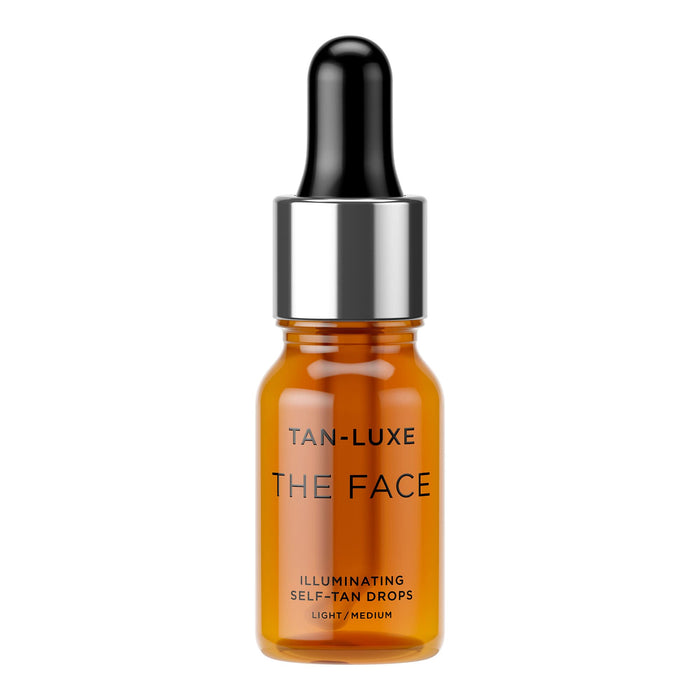 TAN-LUXE The Face Mini - Illuminating Self-Tan Drops to Create Your Own Self Tanner, 10ml - Cruelty & Toxin Free - Light/Medium