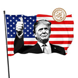 Double Sided Outdoor 3x5ft Flag Donald-Trump Very Good Home Garden Decoration Flag Durable Fade Resistant For All Weather Outdoor