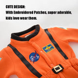 Baby Astronaut Costumes, Unisex Toddler Space Suit, Halloween Dress Up Romper Pilot Costume(Orange,2-3 Years Old)