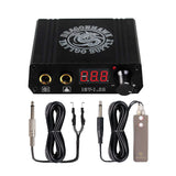 Dragonhawk LCD Dual Tattoo Machine Gun Power Supply Foot Pedal Clip Cord P076 (Black)