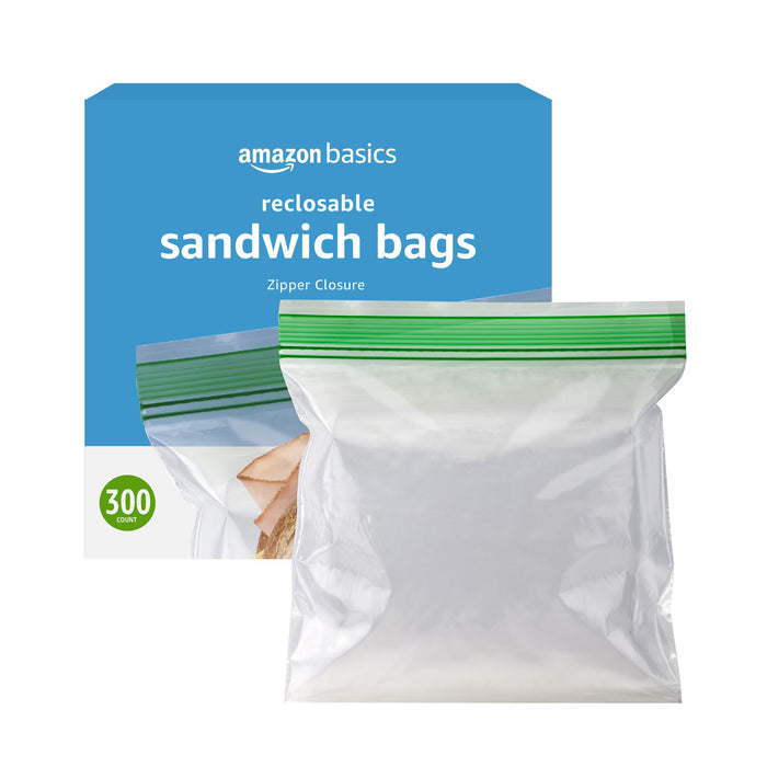 Amazon Basics Sandwich Storage Bags, 300 Count (Previously Solimo)