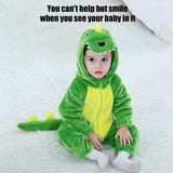 Baby Green Dinosaur Costumes Unisex Toddler Outfit Halloween Dress Up Romper 12-18 Months