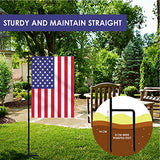 PHITRIC 3PC Garden Flag Holder Stand, Premium Powder-Coated Yard Flag Pole, Weather-Proof Black Metal Flagpole for Winter Garden Flag/Christmas Garden Flag/American Flag/Outdoor Garden Decor