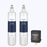 GLACIER FRESH 4204490 Water Filter and 7007067 Air Purification Cartridge Combo Pack, Compatible with Sub-Zero 4204490, 4290510 Refrigerator Water Filter, 7042798/7007067 Air Filter(2+1)