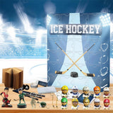 Hockey Advent Calendar 2024- The One With 24 Little Doors, Holiday Gift 24 Day Countdown,Ice Ball Decoration Miniature Keepsake for Home Classroom Christmas Decoration