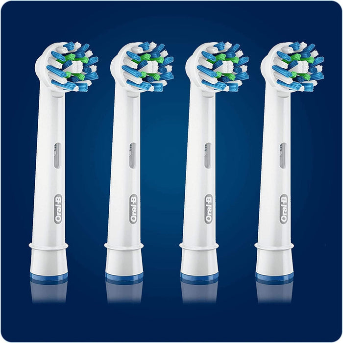 Cross Action Electric Toothbrush Replacement Brush Head Refills White 4 Count