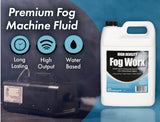 FogWorx Extreme High Density Fog Juice Gallon - Long Lasting, High Output, Odorless Water Based Fog Machine Fluid - for 400 Watt to 1500 Watt Machines