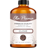 Ola Prima Oils - Clove Essential Oil (16oz Bulk) for Aromatherapy, Diffuser, Soap, Skin Moisturizer