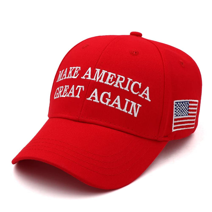 Trump 2024 MAGA Hat Embroidered Make America Great Again Donald Trump Slogan USA Flag Cap Trump Merchandise for Woman Men