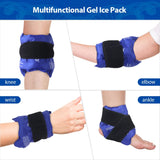 NEWGO 2 Pack Ankle Ice Pack Wraps for Swelling,Ice Pack for Ankle Injuires Reusable Ankle Cold Pack Wraps Hot Cold Therapy Ankle Ice Wraps for Sprains, Achilles, Tendonitis - Blue