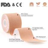 AUPCON Kinesiology Tape Elastic Kinesiology Therapeutic Athletic Tape Hypoallergenic Breathable Cotton Sports Muscle Tape Therapy Recovery Support for Knee Shoulder Ankle Elbow Shin Neck Splints
