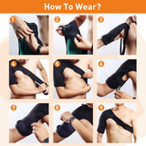 Hueglo Left Shoulder Brace for Women Men Rotator Cuff,Adjustable Shoulder Support for Shoulder Pain Relief，Dislocated AC Joint,Labrum Tear,Sprain,Soreness, Tendinitis,Shoulder Support Strap