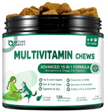 Dog Multivitamin - Multivitamin for Dogs - with MSM & Glucosamine, Omegas 3 & 6, Probiotics for Digestive Health, Joint Support, Skin & Coat, Immune System & Overall Health – 120 Soft Chews