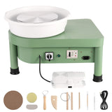 Huanyu Pottery Wheel Ceramic Machine 10" with Foot Pedal, Electric Pottery Machine with Detachable Basin for Pottery Studio/Home Pottery DIY/Pottery Training Christmas (110V for Teenagers)