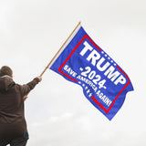 Trump 2024 Flag, 3x5 Feet Trump Flag Save American Again & Fuck Biden,Trump Flag with Brass Buttonhole 100D Polyester Yarn UV protection Fade Resistant for Indoor Outdoor