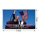 Trump Shooting Flags Trump 2024 Flag 3X5 Feet With 2 Brass Grommets, Durable And Fade Resistant, Suitable For Elections, Porches, Gardens, And Interior Decoration