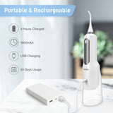 Sejoy Water Flosser, Water Dental Flosser Water Flosser Cordless Rechargeable, Oral Irrigator Rechargeable for Home Travel Office, 270ML IPX7 Waterproof 5 Cleaning Modes and 5 Jet Tips