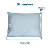 McKesson Reusable Bed Pillow, Stain-Resistant, Vinyl Cover, Blue, 19 in x 25 in, 1 Count