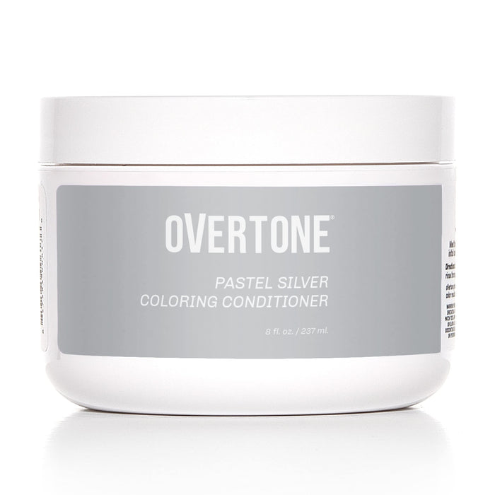 oVertone Haircare Color Depositing Conditioner - Free 8 oz Semi Permanent Hair Color Conditioner with Shea Butter & Coconut Oil - Pastel Silver Temporary Cruelty- (Pastel Silver)