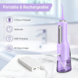 Sejoy Water Flosser, 2023 Water Flossers for Teeth Rechargeable, Oral Irrigator for Home Travel Office, 270ML IPX7 Waterproof 5 Cleaning Modes and 5 Jet Tips