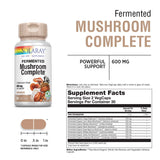 Solaray Fermented Mushroom Complete 1200 mg | Healthy Immune Function Support | 30 Serv | 60 VegCaps