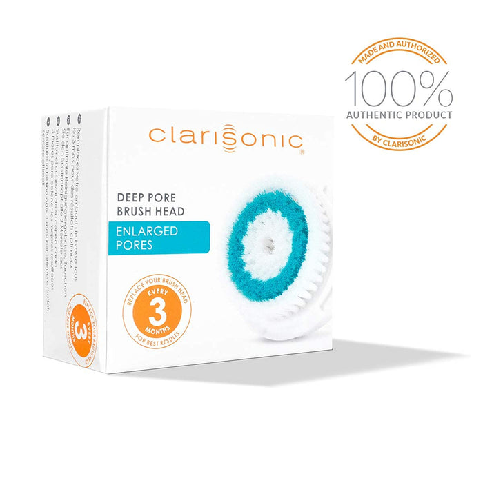 Clarisonic Deep Pore Facial Cleansing Brush Head Replacement | Compatible with Mia 1, Mia 2, Mia Fit, Alpha Fit, Smart Profile Uplift and Alpha Fit X, 1 Pack