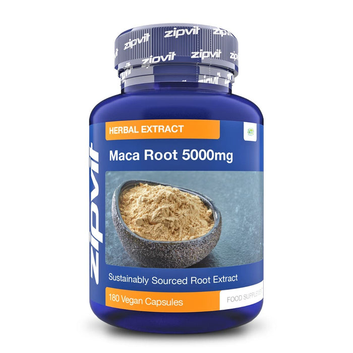 Zipvit Maca Root Capsules 2500mg | 10:1 Maca Root Powder Extract | 180 Vegan High Strength Capsules | 6 Months Supply | Vegetarian Society Approved