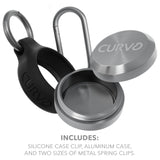 CURVD Premium Carrying Case - Durable Travel Keychain Container, Small Waterproof Holder for Earplugs, Pills, Coins Compatible with Loop, Eargasm & Vibes, or Compact Mini Purse Pill Box Container