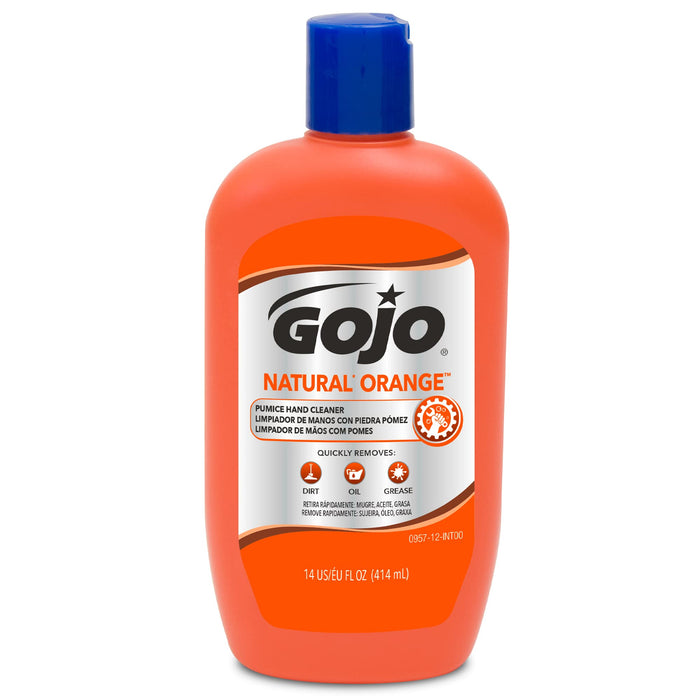 Gojo 957 Natural Orange Pumice Hand Cleaner - 14 oz. - 2 Pack