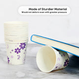 [300 Pack] 3oz Disposable Bathroom Cups, Paper Cups, Mouthwash Cups, Cold Disposable Drinking Cup for Party, Picnic, BBQ, Travel, and Event, Purple Floral