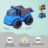 Aigitoy Toddler Car Toys for 3 4 5 Year Old, BPA Free, Phthalates Free, PVC, Dump Truck, Mixer Cement, Easter Basket Christmas Birthday Gifts for 3 4 5 Year Boy Girl.