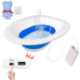 Electric Sitz Bath,Sitz Bath for Hemorrhoids,Sitz Bath for Toilet Seat,Sitz Bath for Postpartum Care,Collapsible Sits Bath Kit for Women,Easy to Store,Flusher Hose,Wide Seat,Deeper Bowl(Electric Blue)