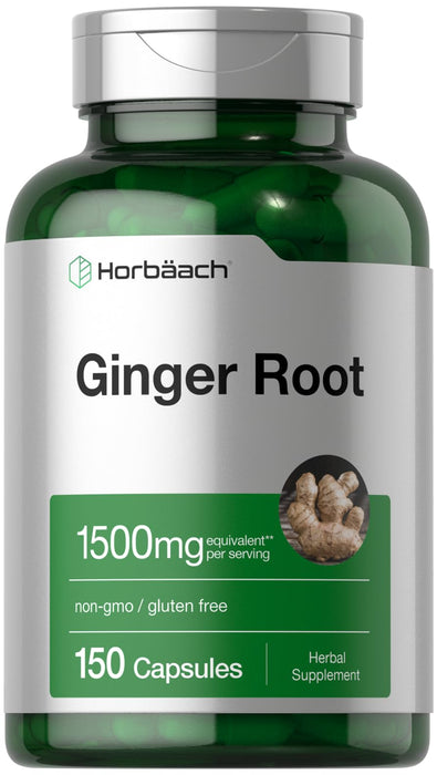 HORBAACH Ginger Root Herbal Supplement - 200 Capsules