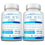 Approved Science® Uric Acid Flush with Folic Acid and Tart Cherry - 180 Capsules - 6 Month Supply - 2 Bottles