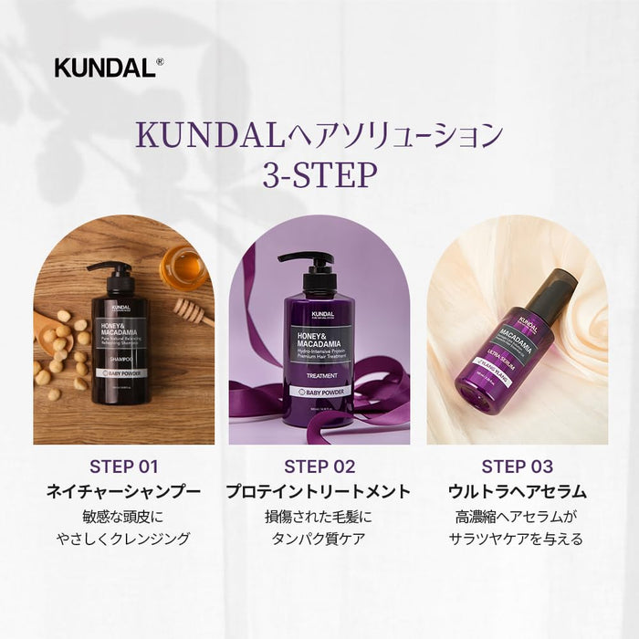 KUNDAL Premium Hair Care Special Set - Shampoo & Treatment #Ylang Ylang Honey & Macadamia Hair Care SET 500ml #Ylang Ylang