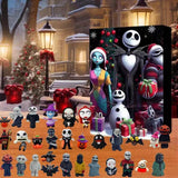 Halloween Advent Calendar 2024 Upgraded Advent Calendar, Nightmare Before Xmas Advent Calendar, Halloween Countdown Calendar Contains 24 Gifts, Halloween Scary Doll Horror Figures Gift for Kids (B)