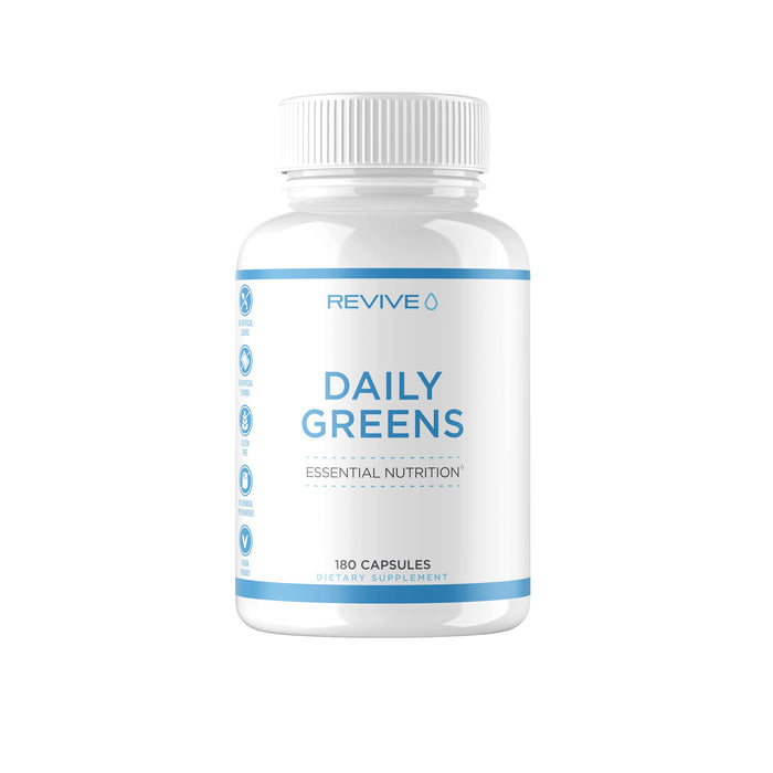 Revive MD | Daily Greens | Provides Beneficial Nutrients from Fruits, Vegetables and Greens | Phytonutrients | Boosts Energy Levels in Men and Women |180 Capsules