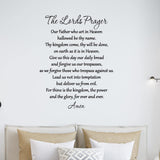 VWAQ The Lord's Prayer Bible Wall Decal Our Father Vinyl Wall Art Scripture Quote Faith Home Christian Decor Stickers