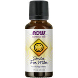 NOW Essential Oils, Smiles for Miles Aromatherapy Blend, Refreshing Aromatherapy Scent, Blend of Pure Essential Oils, Vegan, Child Resistant Cap, 1-Ounce