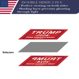 Double Sided Red Trump 2024 Flag 4x6 Made in USA Outdoor Heavy Duty 3 Ply Polyester Trump Take America Back Flag with White Starting Tape and 2 Brass Grommets