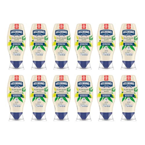 Hellmann's Vegan Dressing and Spread Vegan 12 ct for a Rich, Creamy Plant-Based Alternative to Mayo Same Great Taste, Plant Based, Free From Eggs 11.5 oz